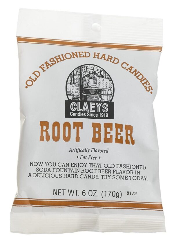 Claey's Fat-Free Old Fashioned Root Beer Hard Candies, 6 Oz.